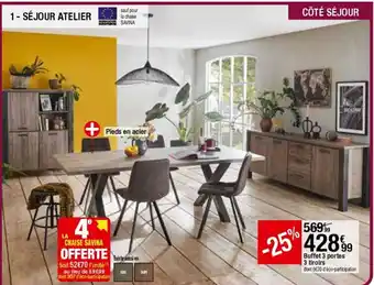 BUT Buffet 3 portes 3 tiroirs offre