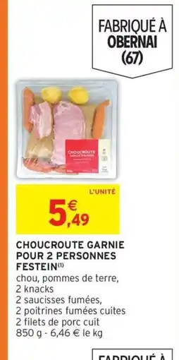 Intermarché Hyper Choucroute garnie pour 2 personnes festein offre