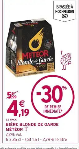 Intermarché Hyper MÉTÉOR Bière blonde de garde offre