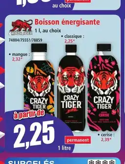 Norma CRAZY TIGER Boisson énergisante offre