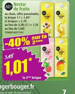 Norma SPRING VALLEY Nectar de fruits offre