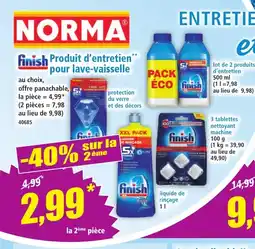 Norma FINISH Produit d'entretien pour lave-vaisselle offre