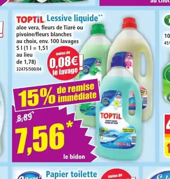 Norma TOPTIL Lessive liquide offre