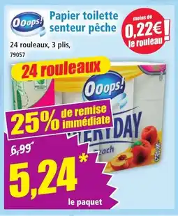 Norma OOOPS Papier toilette senteur pêche offre