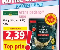 Norma VILLA GUSTO Grana padano offre