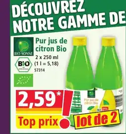 Norma BIO SONNE Purjus de citron Bio offre