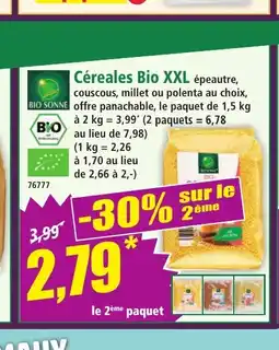 Norma BIO SONNE Céreales Bio XXL offre