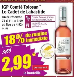 Norma IGP Comté Tolosan Le Cadet de Labastide offre