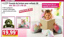 Norma HOME DREAMS Coussin de lecture pour enfants 3D offre
