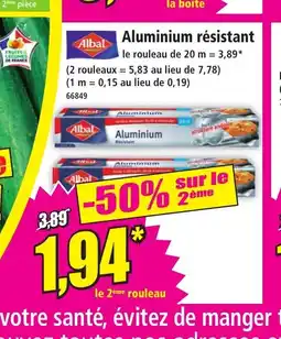 Norma ALBAL Aluminium résistant offre