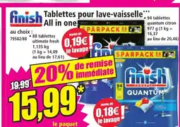 Norma FINISH Tablettes pour lave-vaisselle All in one offre
