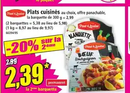 Norma PAUL & LOUISE Plats cuisinés offre