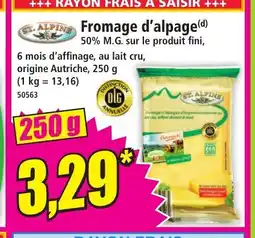 Norma ST ALPINE Fromage d'alpage offre