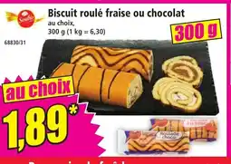 Norma Biscuit roulé fraise ou chocolat offre