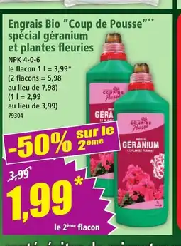 Norma Engrais Bio Coup de Pousse spécial géranium offre