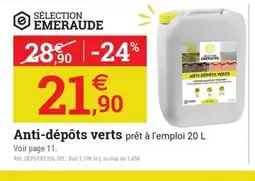 Espace emeraude Anti-dépôts verts prêt à l'emploi offre