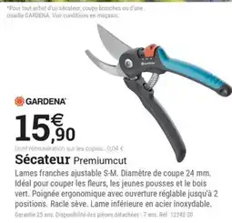 Espace emeraude GARDENA Sécateur Premiumcut offre