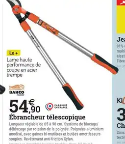 Espace emeraude BAHCO Ébrancheur télescopique offre