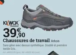 Espace emeraude KIWOX OUTDOOR Chaussures de travail Arkos offre