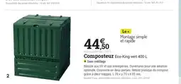 Espace emeraude Composteur Eco-King vert offre