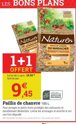 Espace emeraude Paillis de chanvre offre