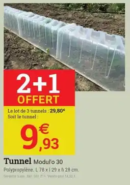 Espace emeraude Tunnel Modul'o 30 offre