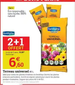 Espace emeraude FERTILIGÈNE Terreau universel offre