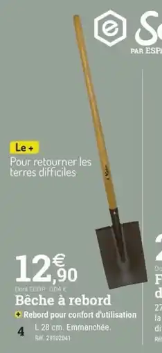 Espace emeraude Bêche à rebord offre