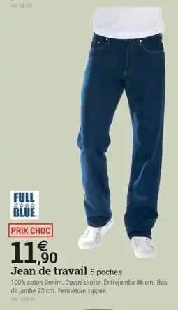 Espace emeraude Jean de travail 5 poches offre