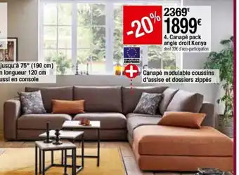 Canapé modulable coussins