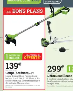 Espace emeraude Coupe-bordures 40 V offre