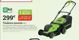Espace emeraude Tondeuse poussée 40 V offre