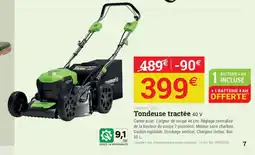 Espace emeraude Tondeuse tractée 40 V offre