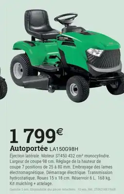 Espace emeraude Autoportée LA150G98H offre