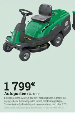 Espace emeraude Autoportée EA74HCB offre