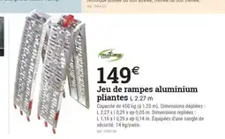 Espace emeraude Jeu de rampes aluminium pliantes offre
