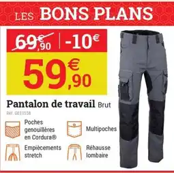 Espace emeraude Pantalon de travail Brut offre