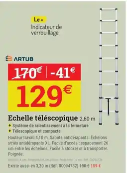 Espace emeraude ARTUB Echelle téléscopique offre