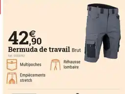 Espace emeraude Bermuda de travail Brut offre