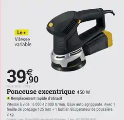 Espace emeraude Ponceuse excentrique 450 W offre