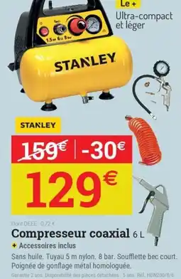 Espace emeraude STANLEY Compresseur coaxial offre