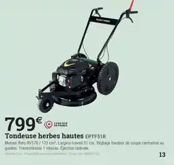 Espace emeraude Tondeuse herbes hautes EPTF51R offre