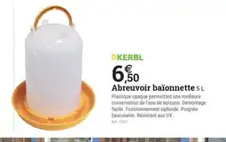Espace emeraude KERBL Abreuvoir baïonnette offre