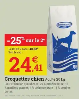 Espace emeraude Croquettes chien Adulte offre