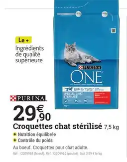 Espace emeraude PURINA Croquettes chat stérilisé offre