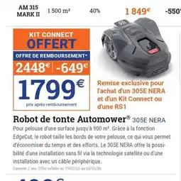Espace emeraude Robot de tonte Automower 305E NERA offre