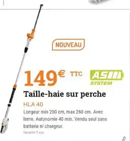 Espace emeraude Taille-haie sur perche offre