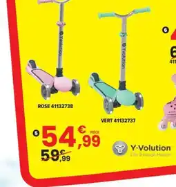 JouéClub Yvolution glider air - trottinette 3 roues lumineuses offre