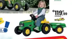 JouéClub Tracteur rolly kid john deere avec remorque offre