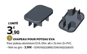 CHAPEAU POUR POTEAU EVA